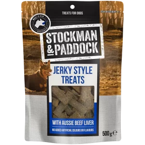 Stockman & Paddock Jerky Style Treats with Aussie Beef Liver 500g